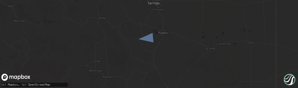 Hail map in Beulah, CO on September 4, 2024