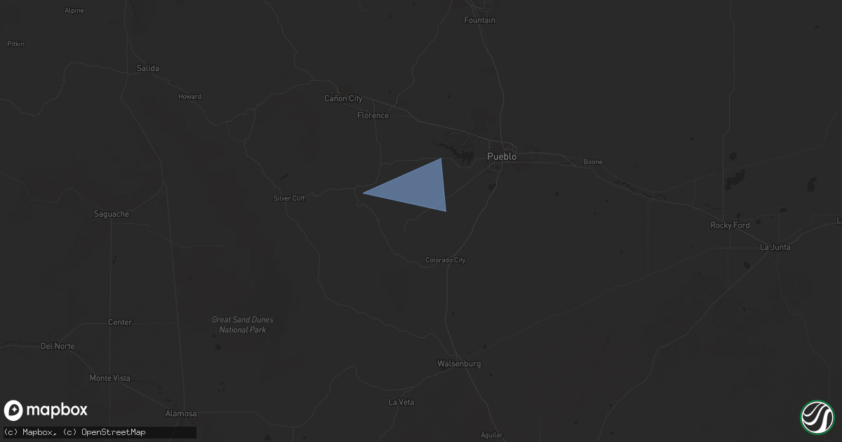 Hail map in Beulah, CO on September 4, 2024