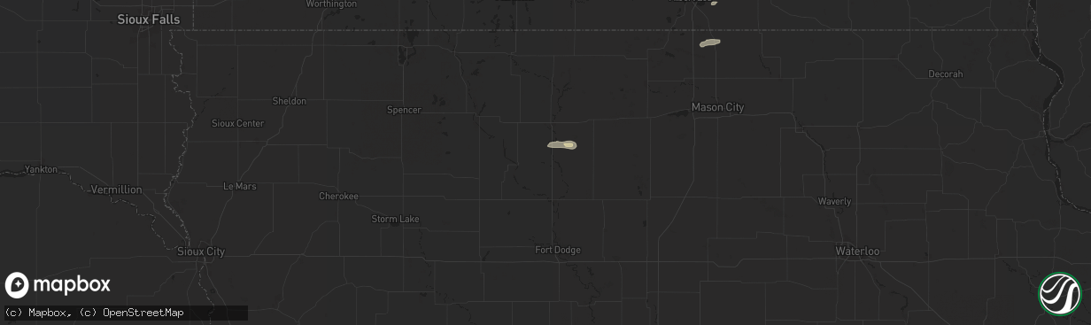 Hail map in Bode, IA on September 4, 2024