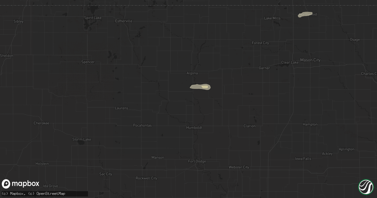 Hail map in Bode, IA on September 4, 2024