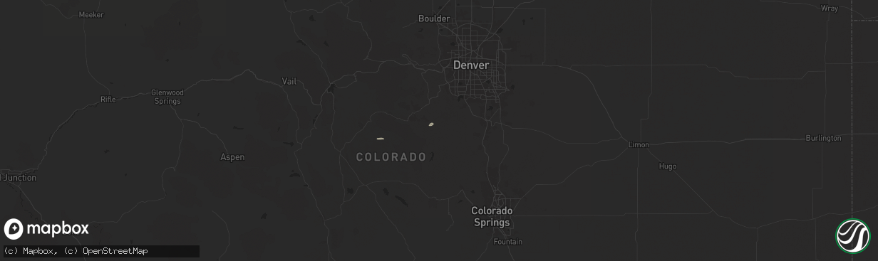 Hail map in Buffalo Creek, CO on September 4, 2024