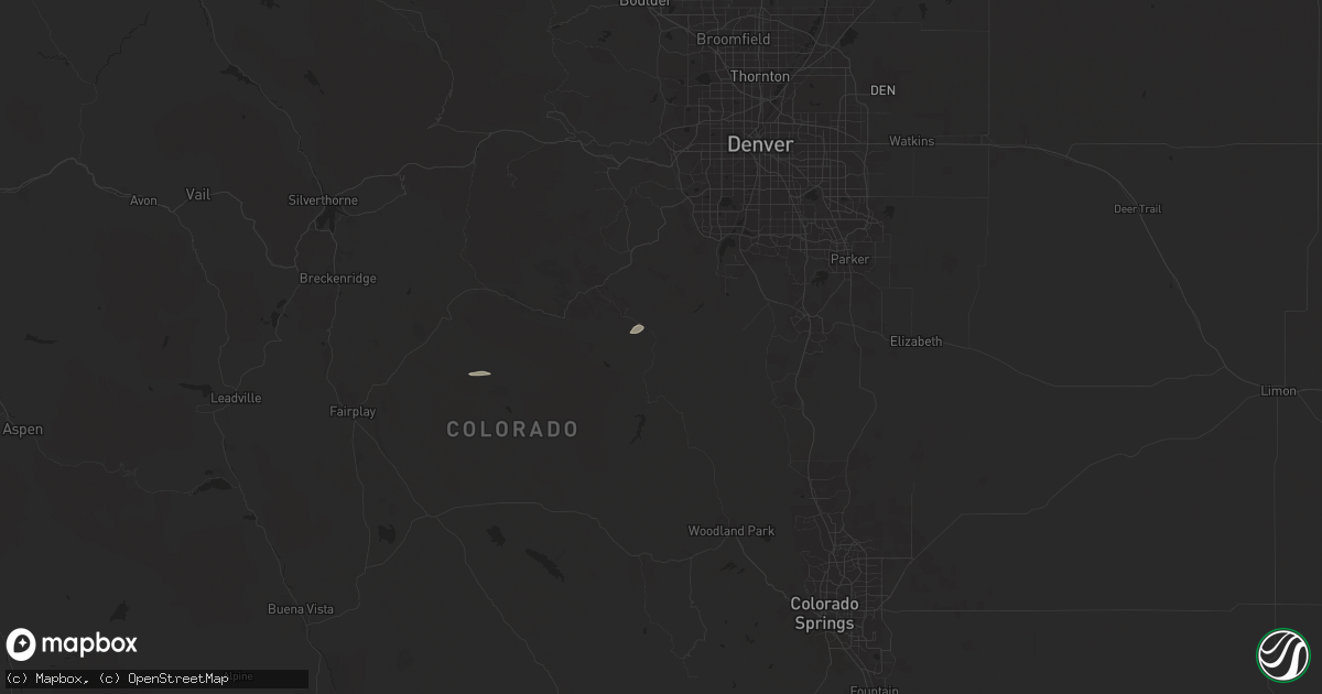 Hail map in Buffalo Creek, CO on September 4, 2024