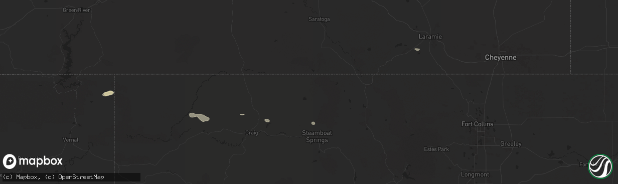 Hail map in Clark, CO on September 4, 2024