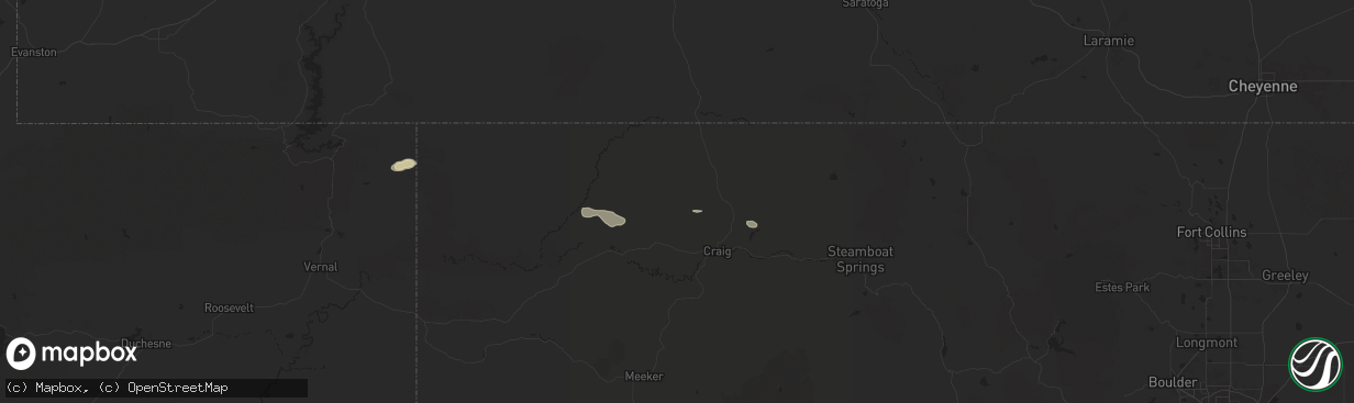 Hail map in Craig, CO on September 4, 2024