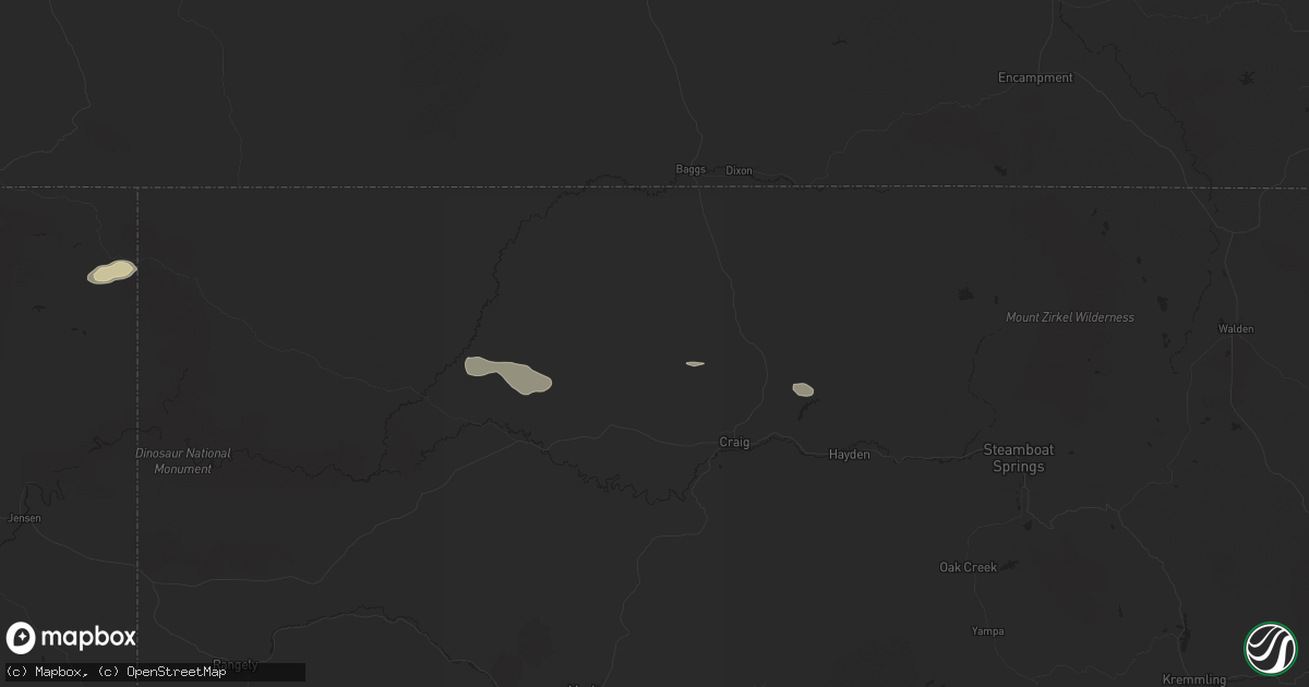 Hail map in Craig, CO on September 4, 2024