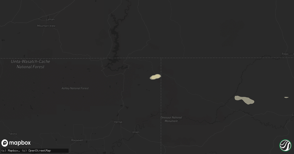 Hail map in Dutch John, UT on September 4, 2024