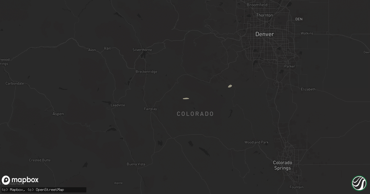 Hail map in Jefferson, CO on September 4, 2024