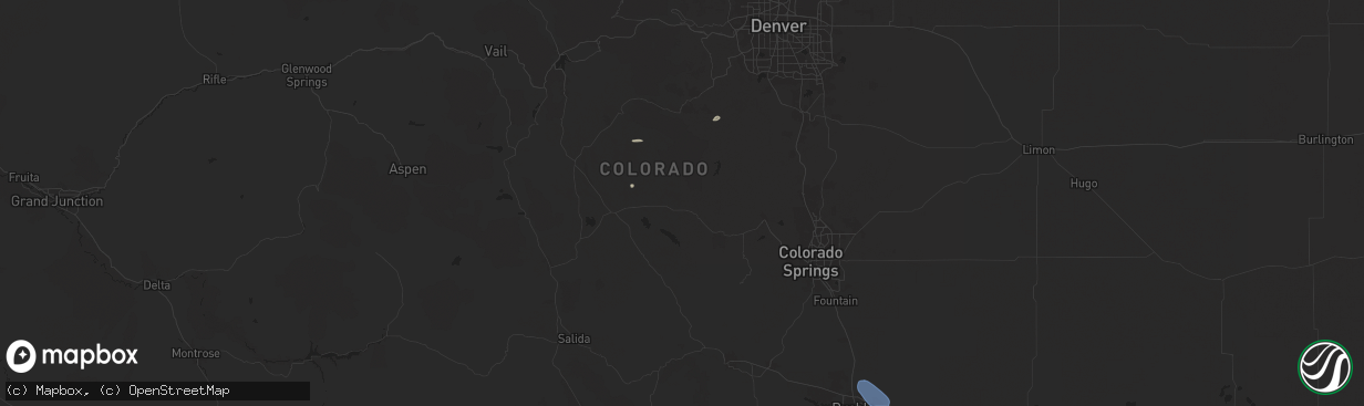 Hail map in Lake George, CO on September 4, 2024