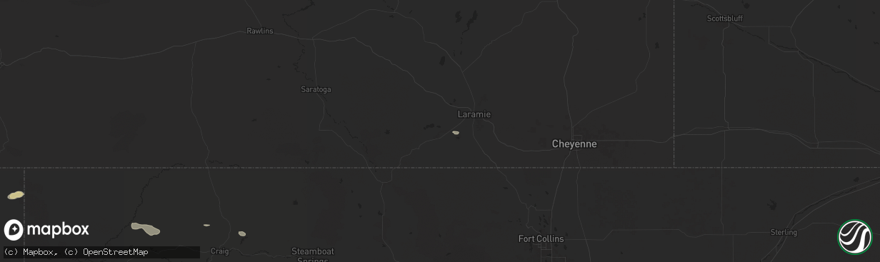 Hail map in Laramie, WY on September 4, 2024