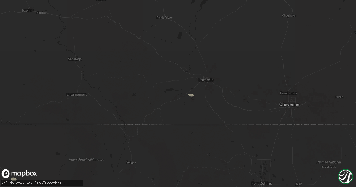 Hail map in Laramie, WY on September 4, 2024