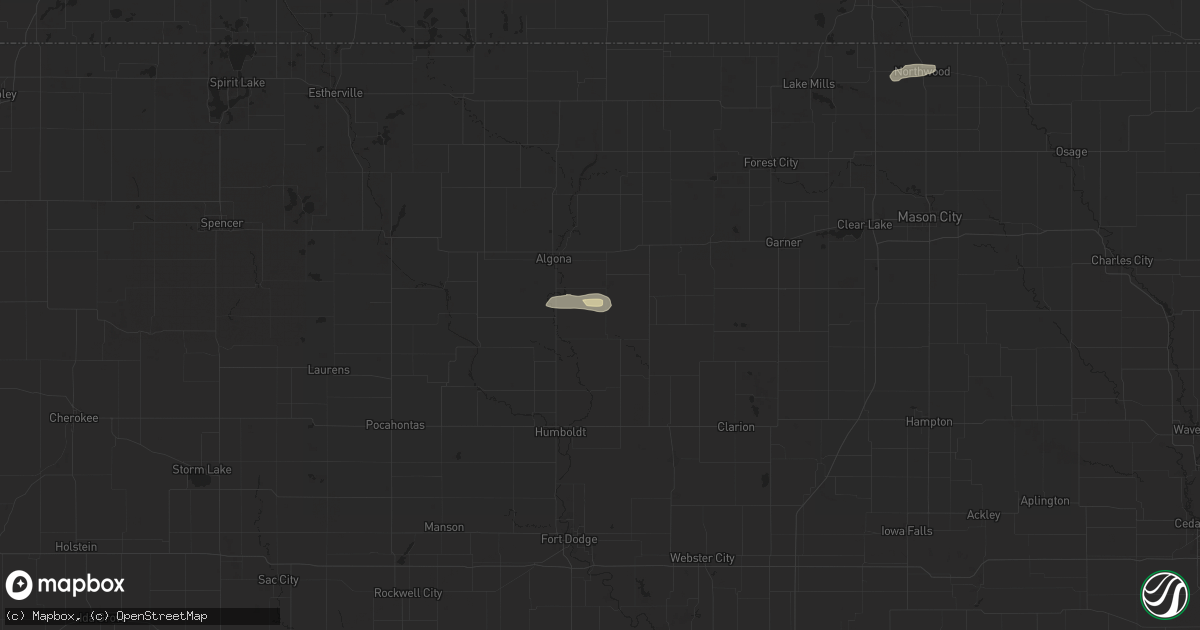 Hail map in Lu Verne, IA on September 4, 2024