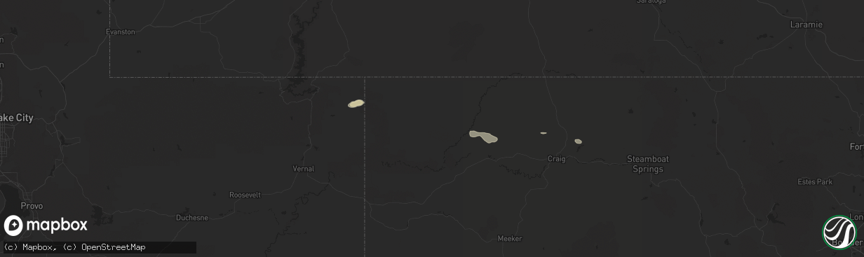 Hail map in Maybell, CO on September 4, 2024