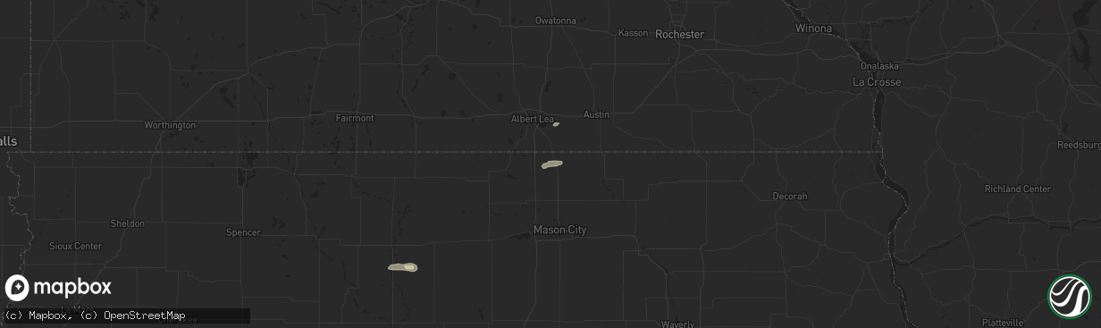 Hail map in Northwood, IA on September 4, 2024