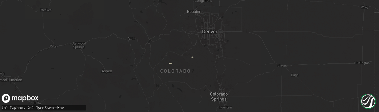 Hail map in Pine, CO on September 4, 2024