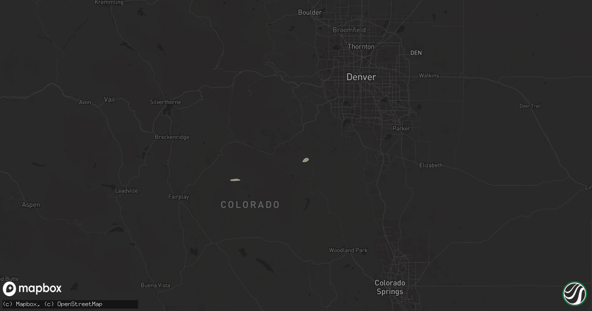 Hail map in Pine, CO on September 4, 2024