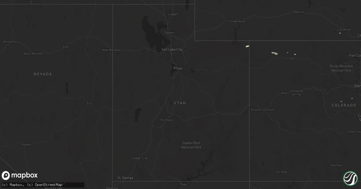 Hail map in Utah on September 4, 2024