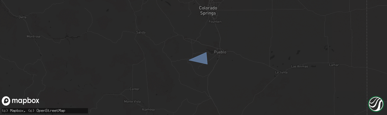 Hail map in Wetmore, CO on September 4, 2024