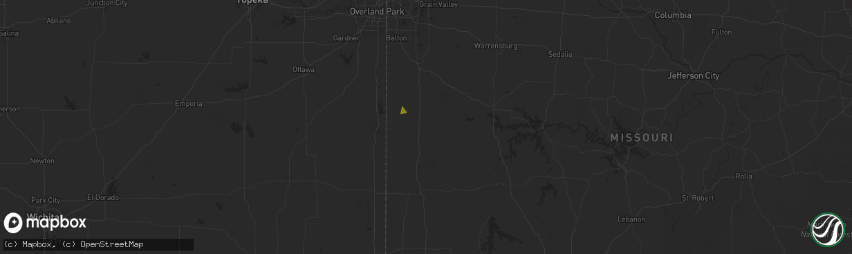 Hail map in Butler, MO on September 4, 2025