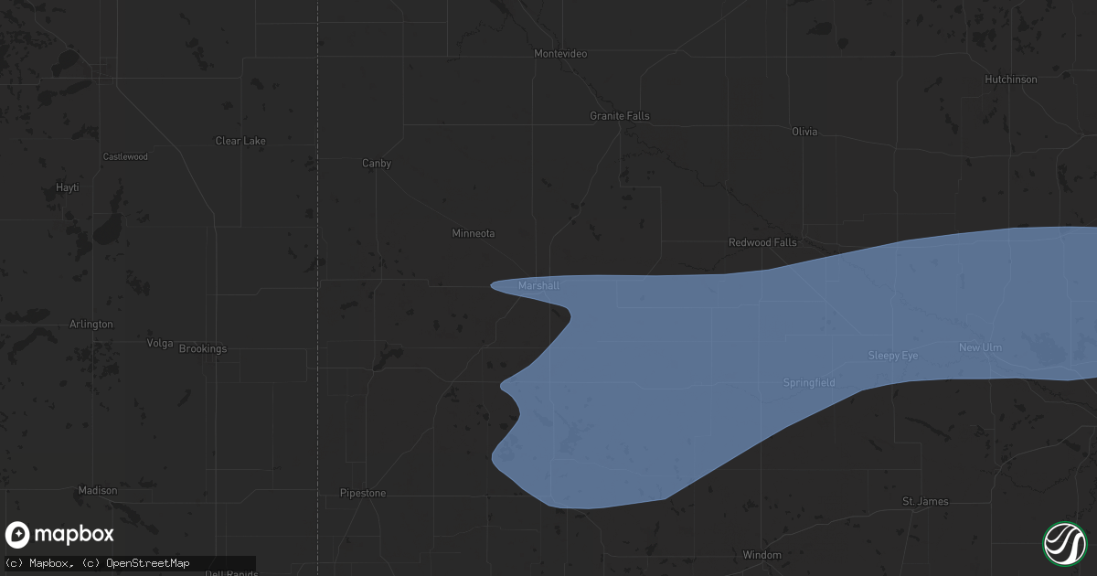 Hail map in Marshall, MN on September 4, 2025