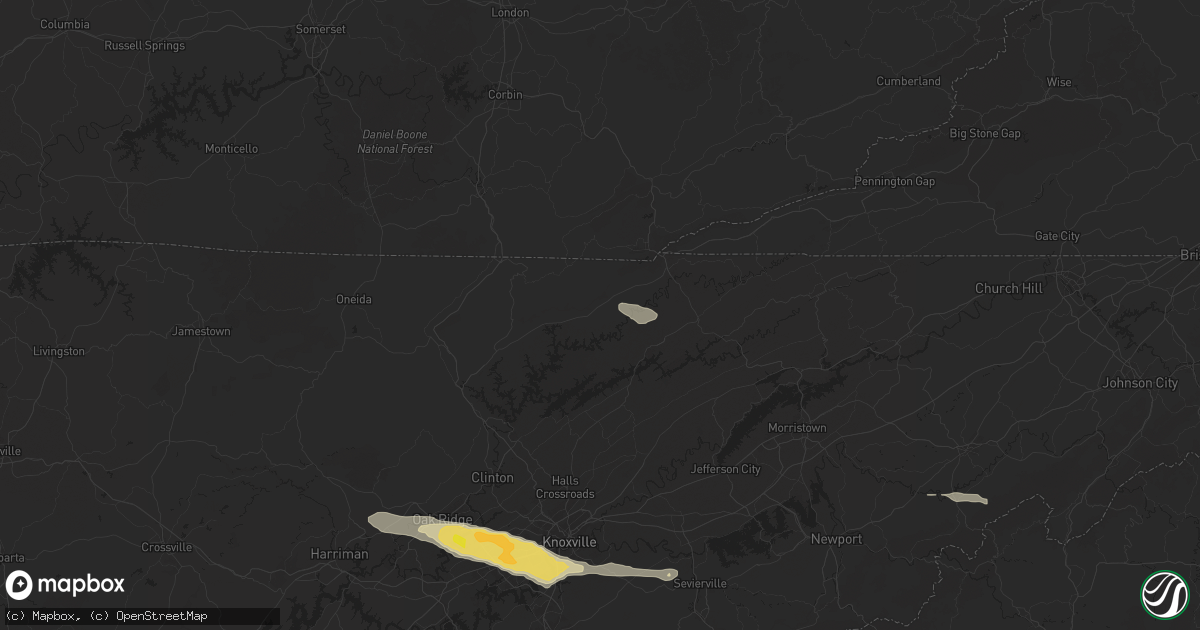 Hail map in Speedwell, TN on September 4, 2025