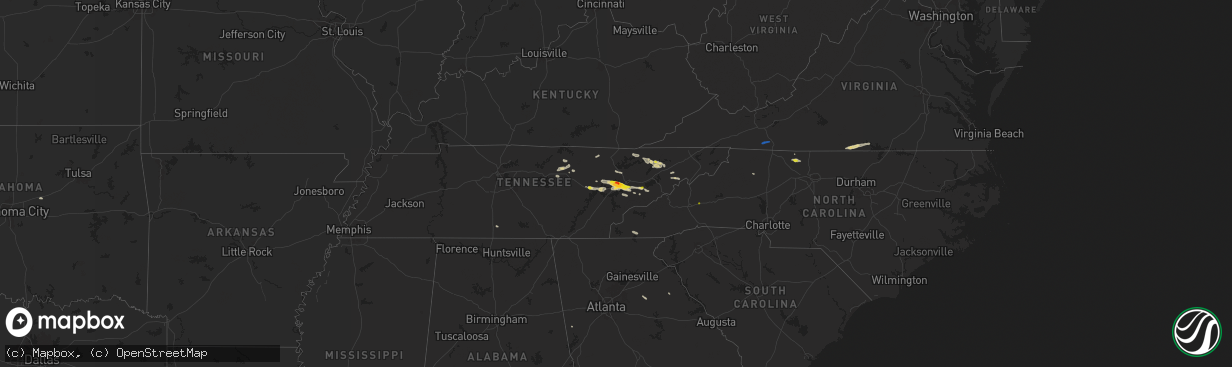 Hail map on September 4, 2025