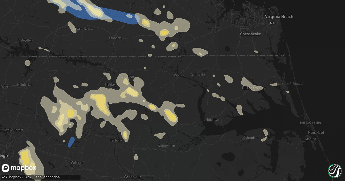 Hail map in Ahoskie, NC on September 4, 2026