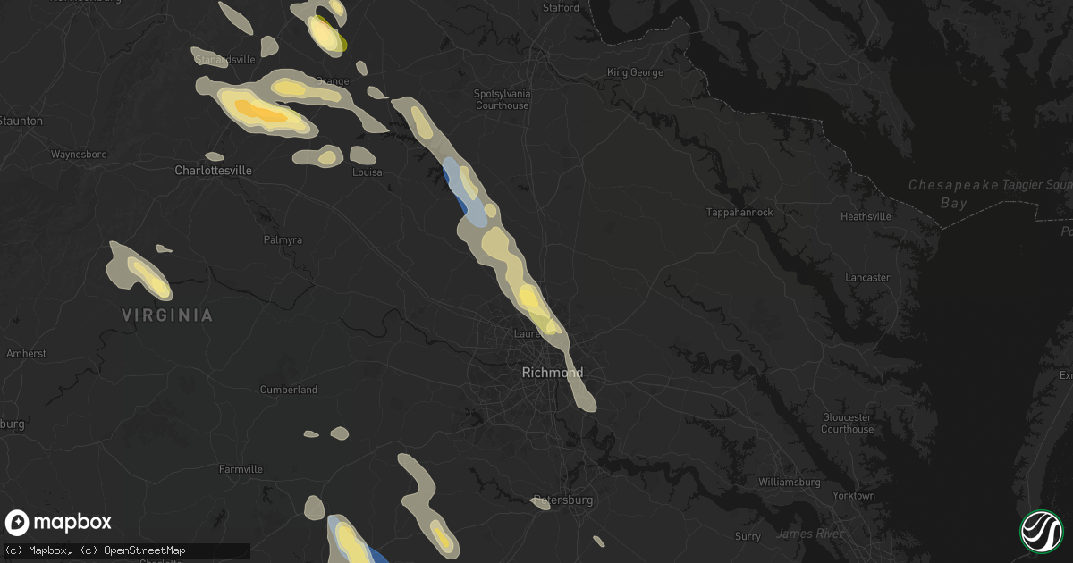 Hail map in Ashland, VA on September 4, 2026