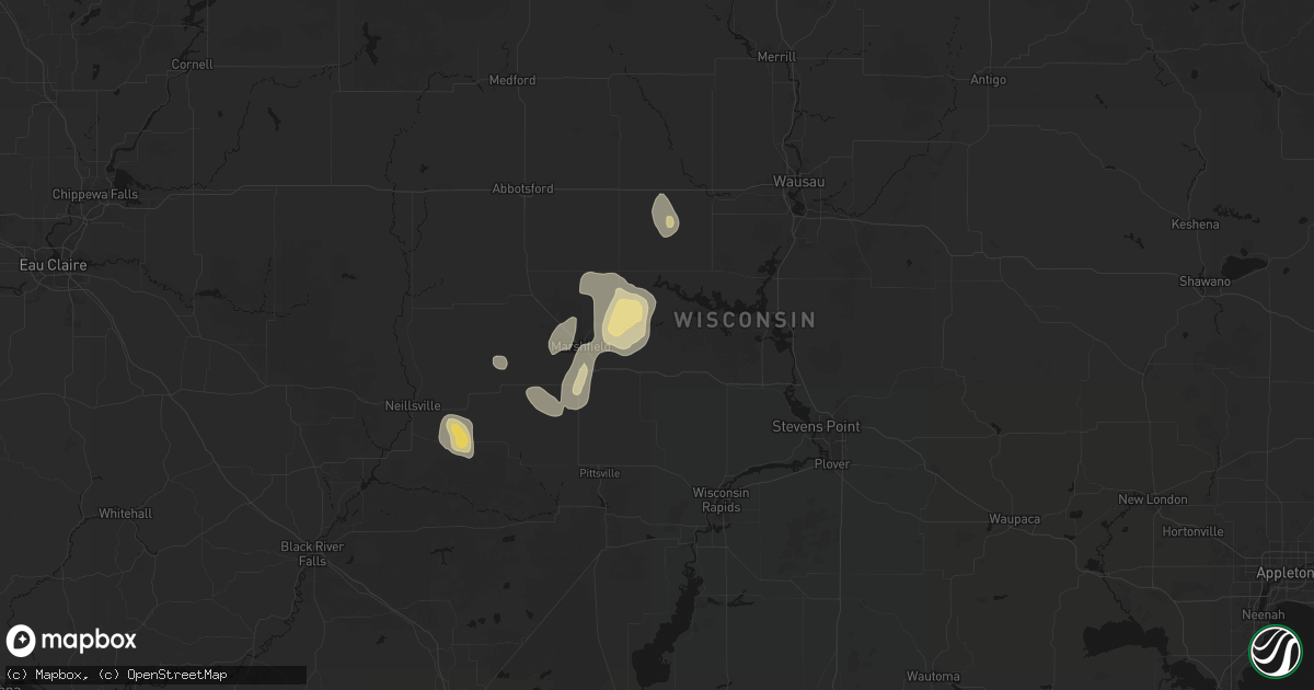 Hail map in Auburndale, WI on September 4, 2026