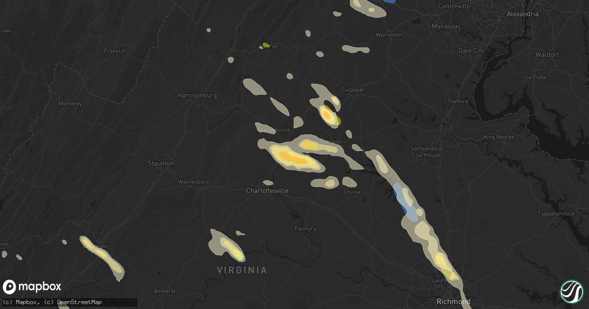 Hail map in Barboursville, VA on September 4, 2026