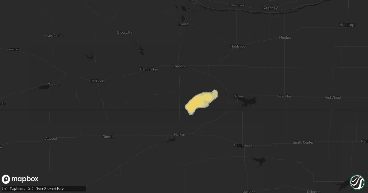 Hail map in Beaver City, NE on September 4, 2026