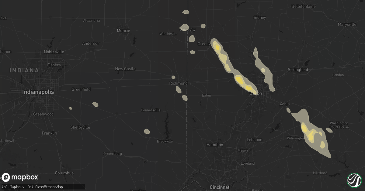 Hail map in Boston, IN on September 4, 2026