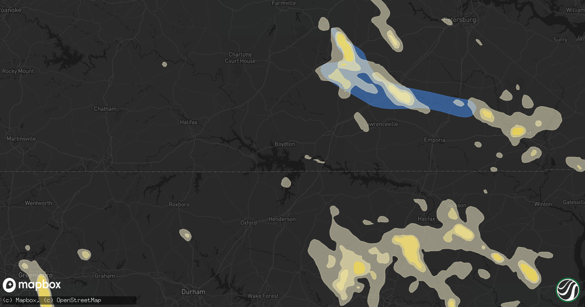 Hail map in Boydton, VA on September 4, 2026