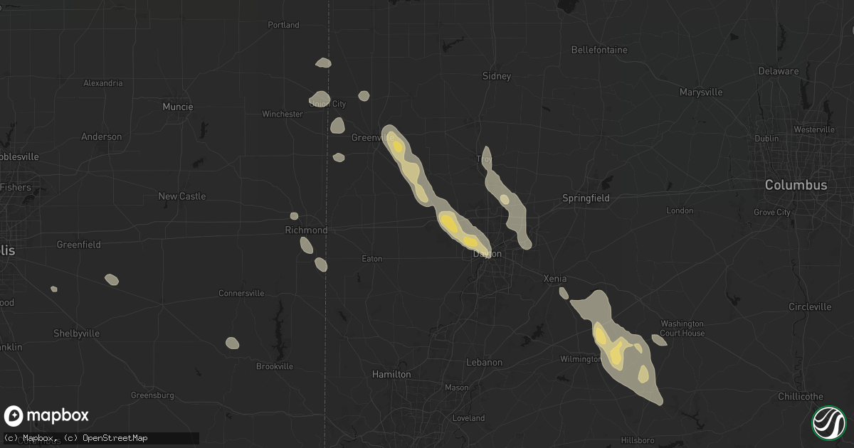 Hail map in Brookville, OH on September 4, 2026