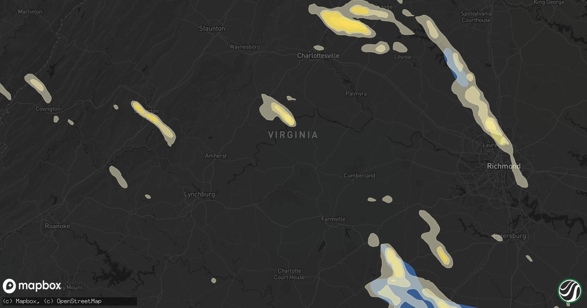 Hail map in Buckingham, VA on September 4, 2026