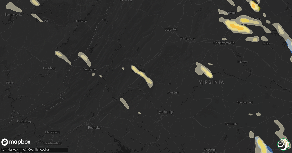 Hail map in Buena Vista, VA on September 4, 2026