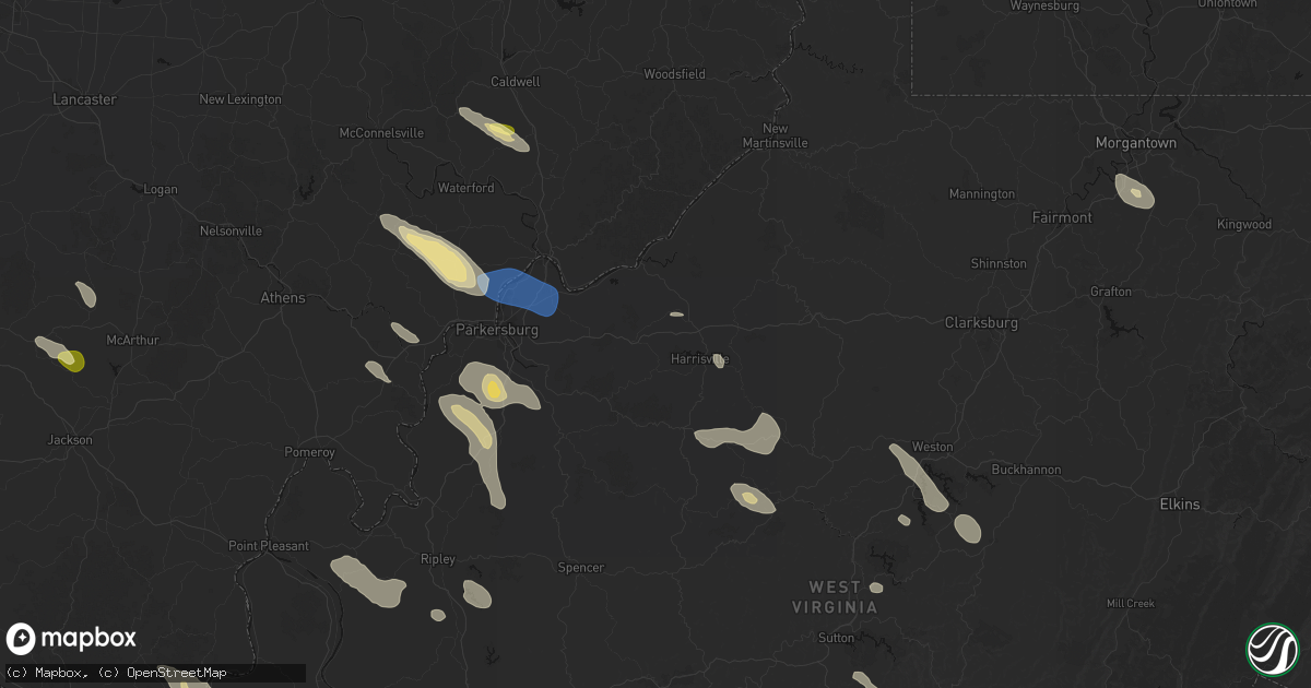 Hail map in Cairo, WV on September 4, 2026