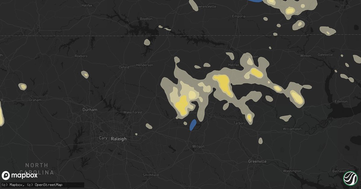 Hail map in Castalia, NC on September 4, 2026