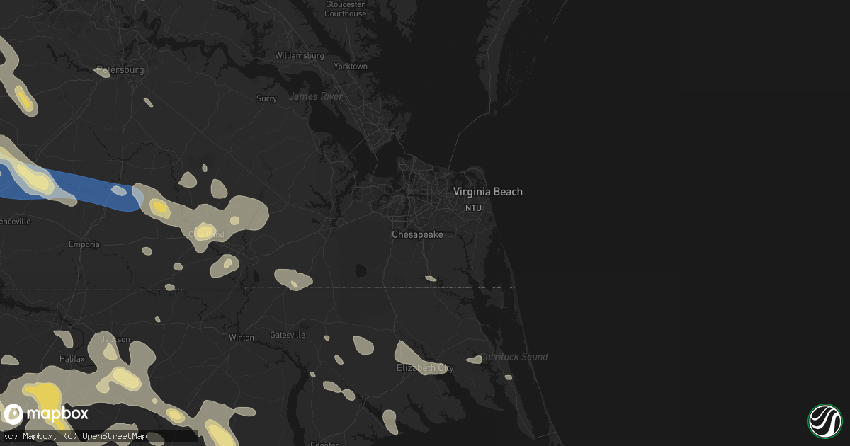 Hail map in Chesapeake, VA on September 4, 2026