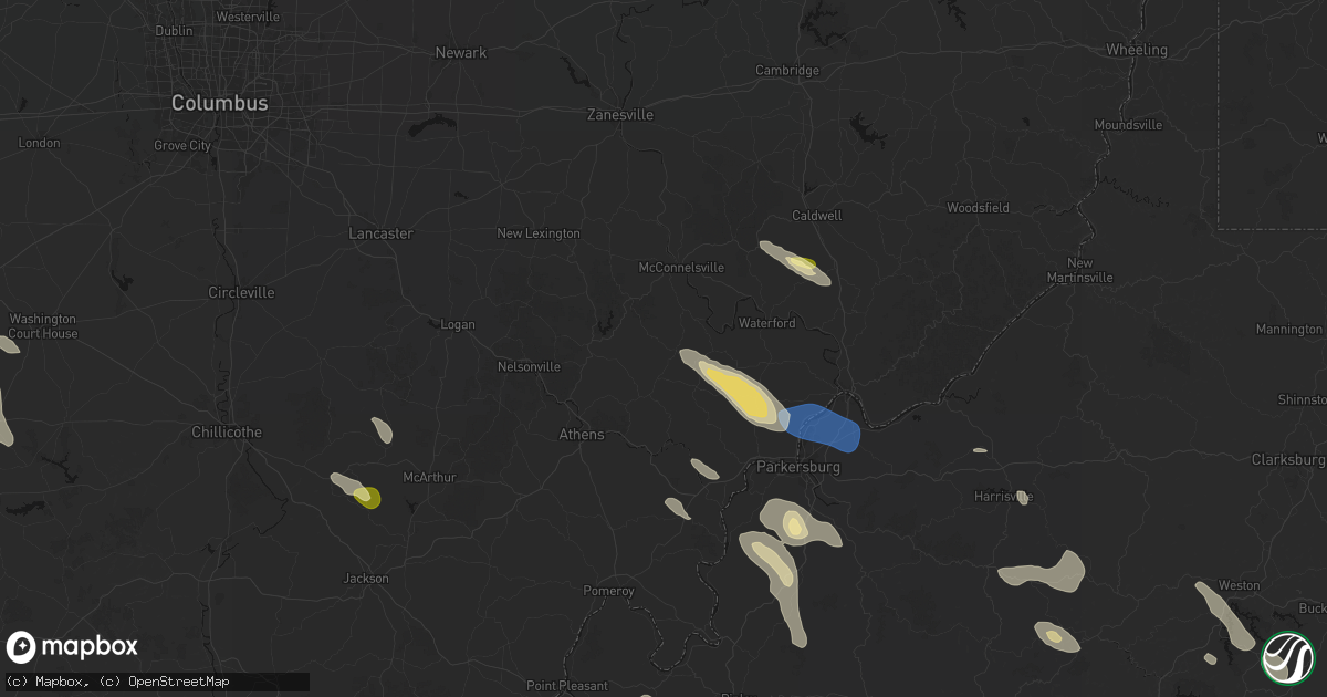 Hail map in Chesterhill, OH on September 4, 2026
