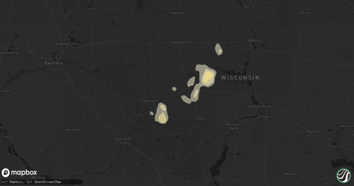 Hail map in Chili, WI on September 4, 2026