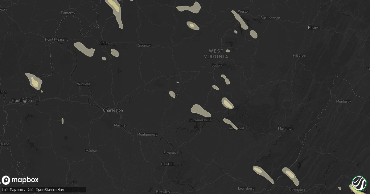 Hail map in Clay, WV on September 4, 2026