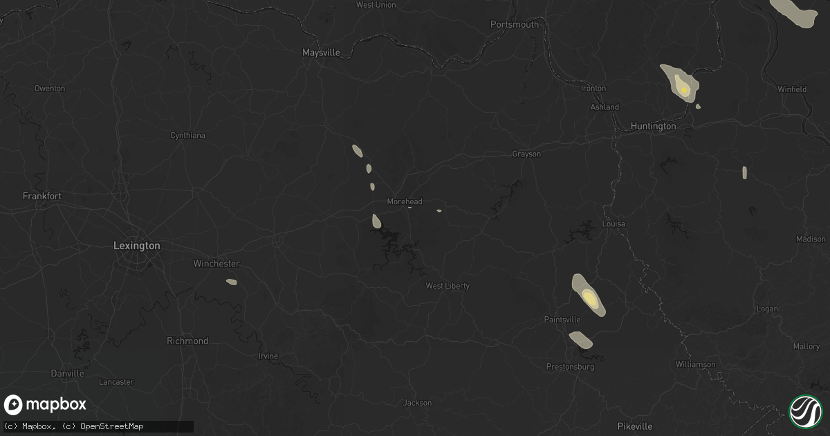 Hail map in Clearfield, KY on September 4, 2026