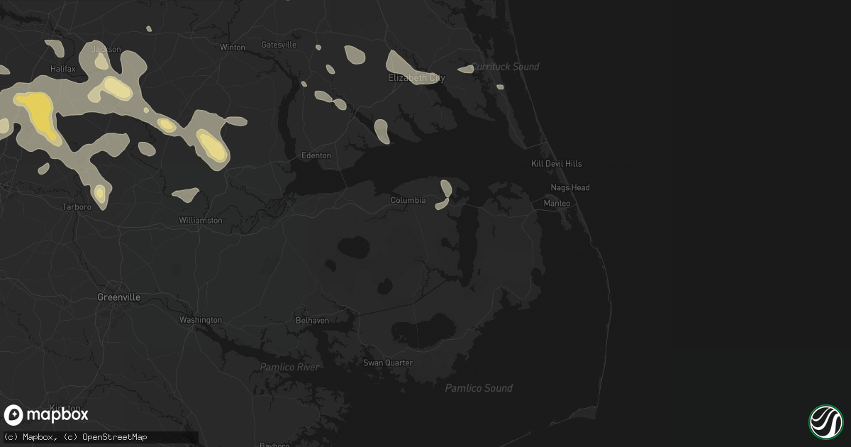 Hail map in Columbia, NC on September 4, 2026