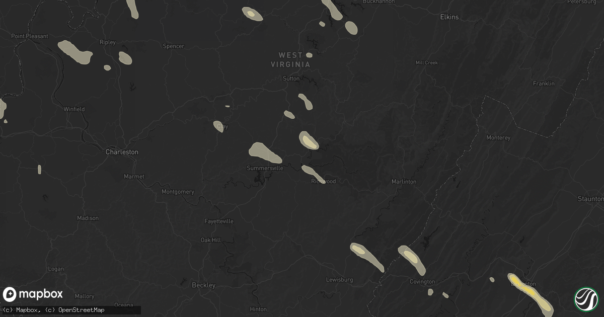 Hail map in Craigsville, WV on September 4, 2026