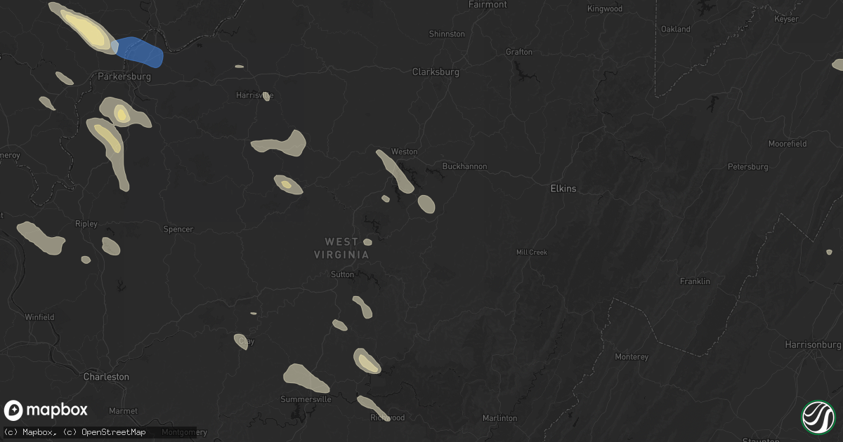 Hail map in Crawford, WV on September 4, 2026
