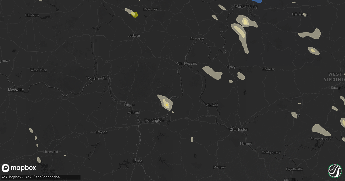 Hail map in Crown City, OH on September 4, 2026