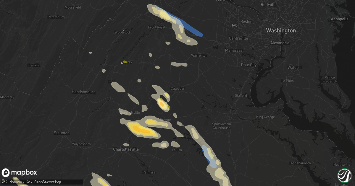 Hail map in Culpeper, VA on September 4, 2026