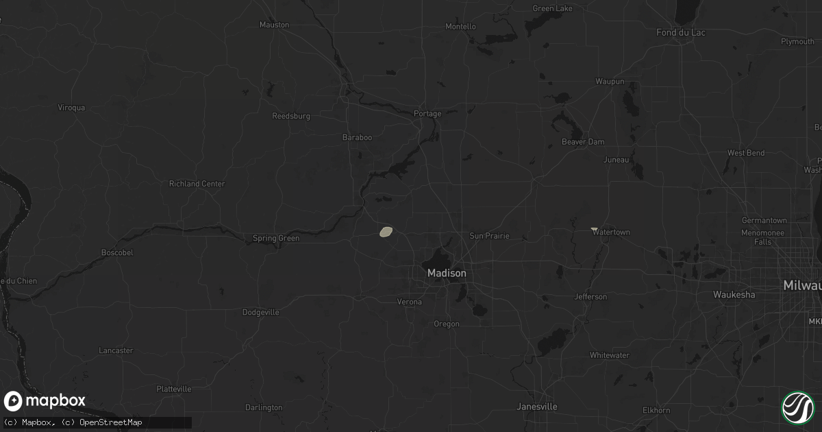 Hail map in Dane, WI on September 4, 2026