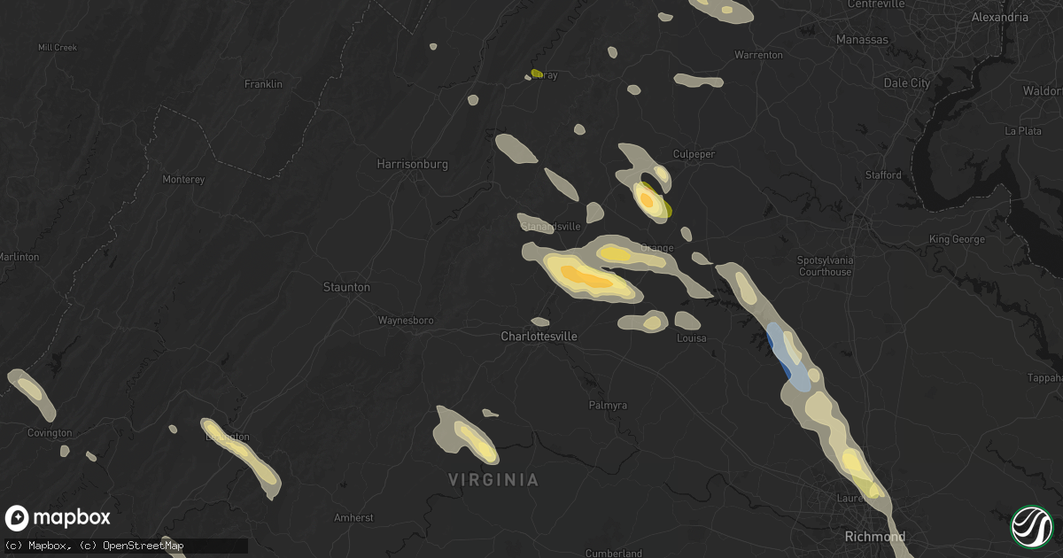 Hail map in Earlysville, VA on September 4, 2026