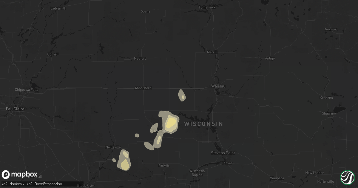 Hail map in Edgar, WI on September 4, 2026
